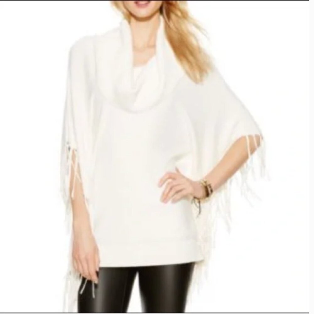 Michael Kors Cowl Neck Ivory Sweater Poncho (110)